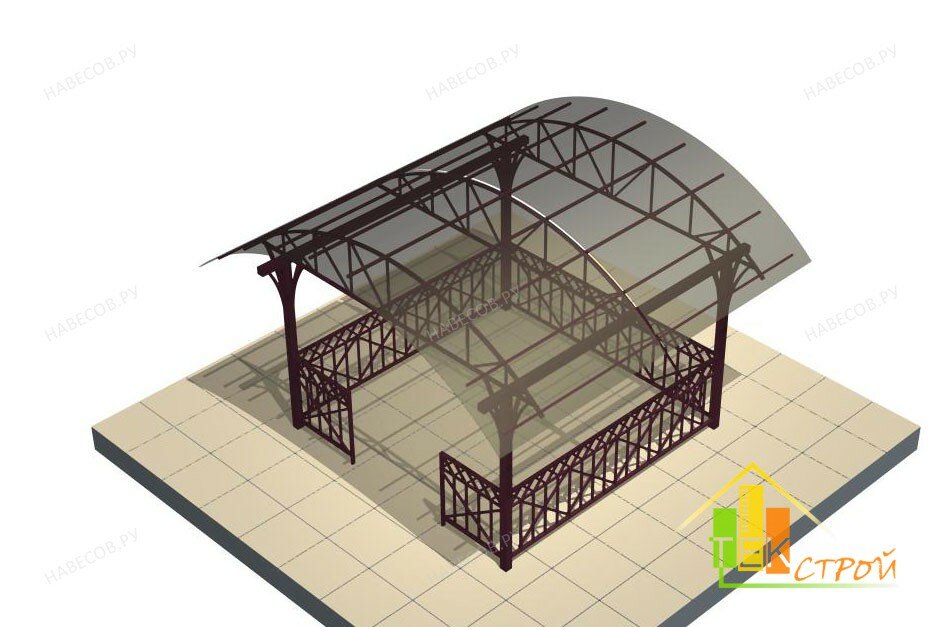 Беседка из поликарбоната